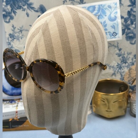 🆕 VIVIENNE WESTWOOD 🧿 NWOT VW793 Round Tortoise Shell Sunglasses - Gold Havana - Picture 5 of 16